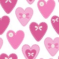 Seamless pattern heart Valentine`s day vector illustration